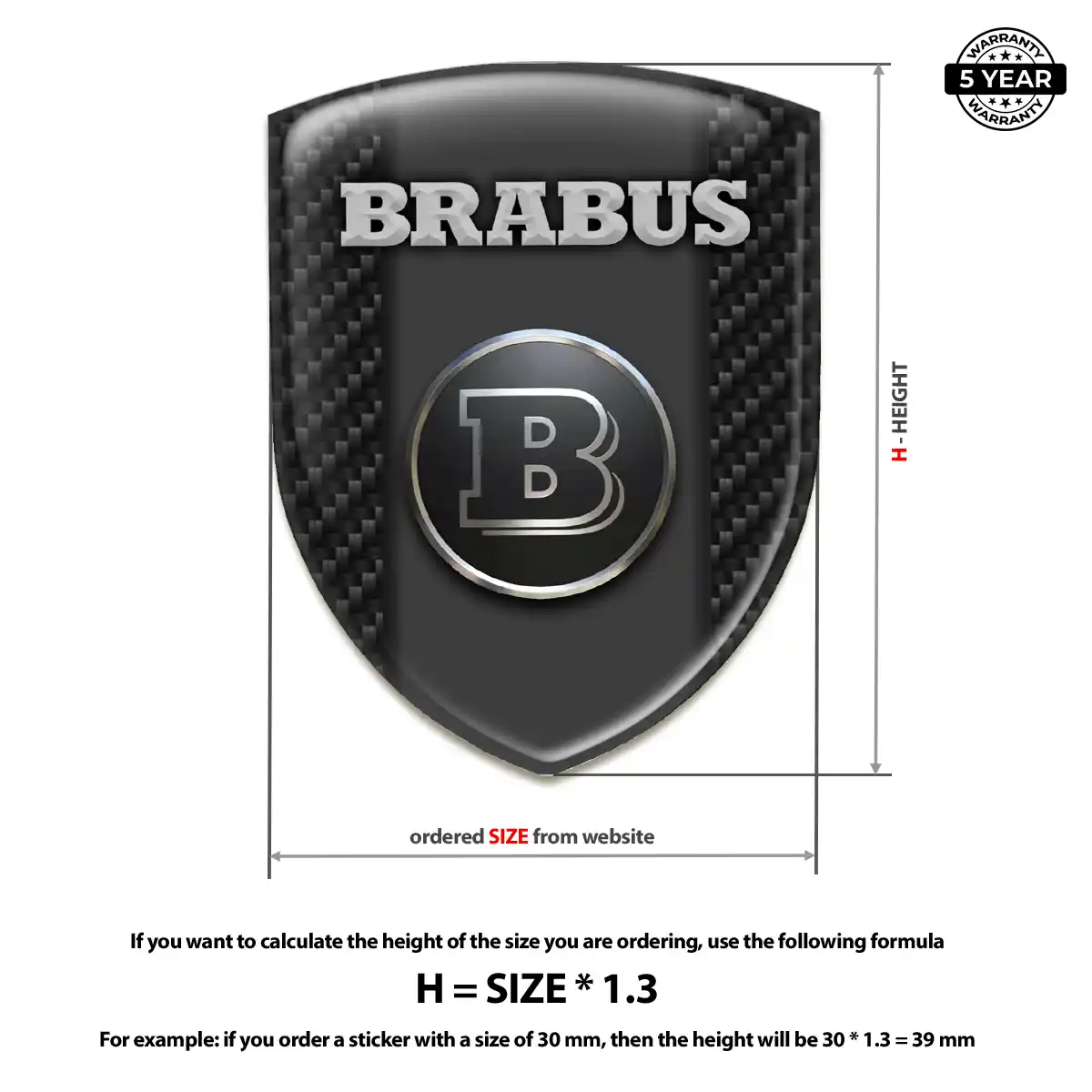 Mercedes Brabus Emblem Crest Refined Design
