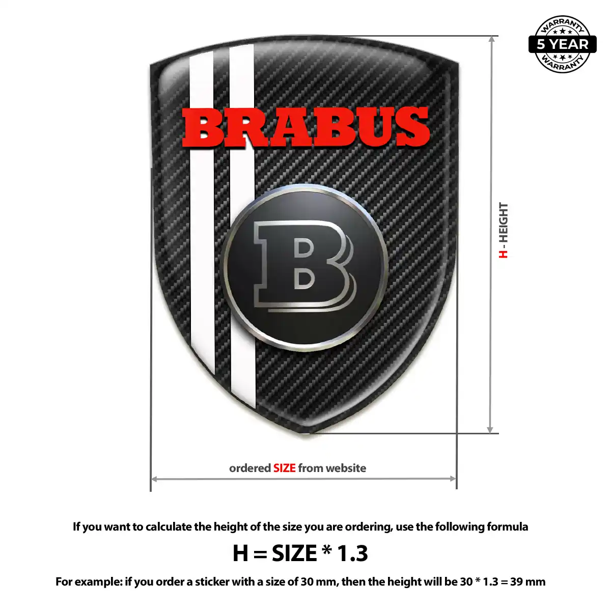 Mercedes Brabus Emblem Crest Sleek Style