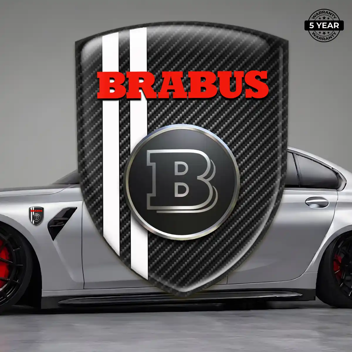 Mercedes Brabus Emblem Crest Sleek Style