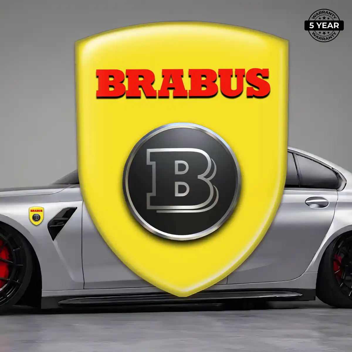 Mercedes Brabus Emblem Domed Badge Sleek Style