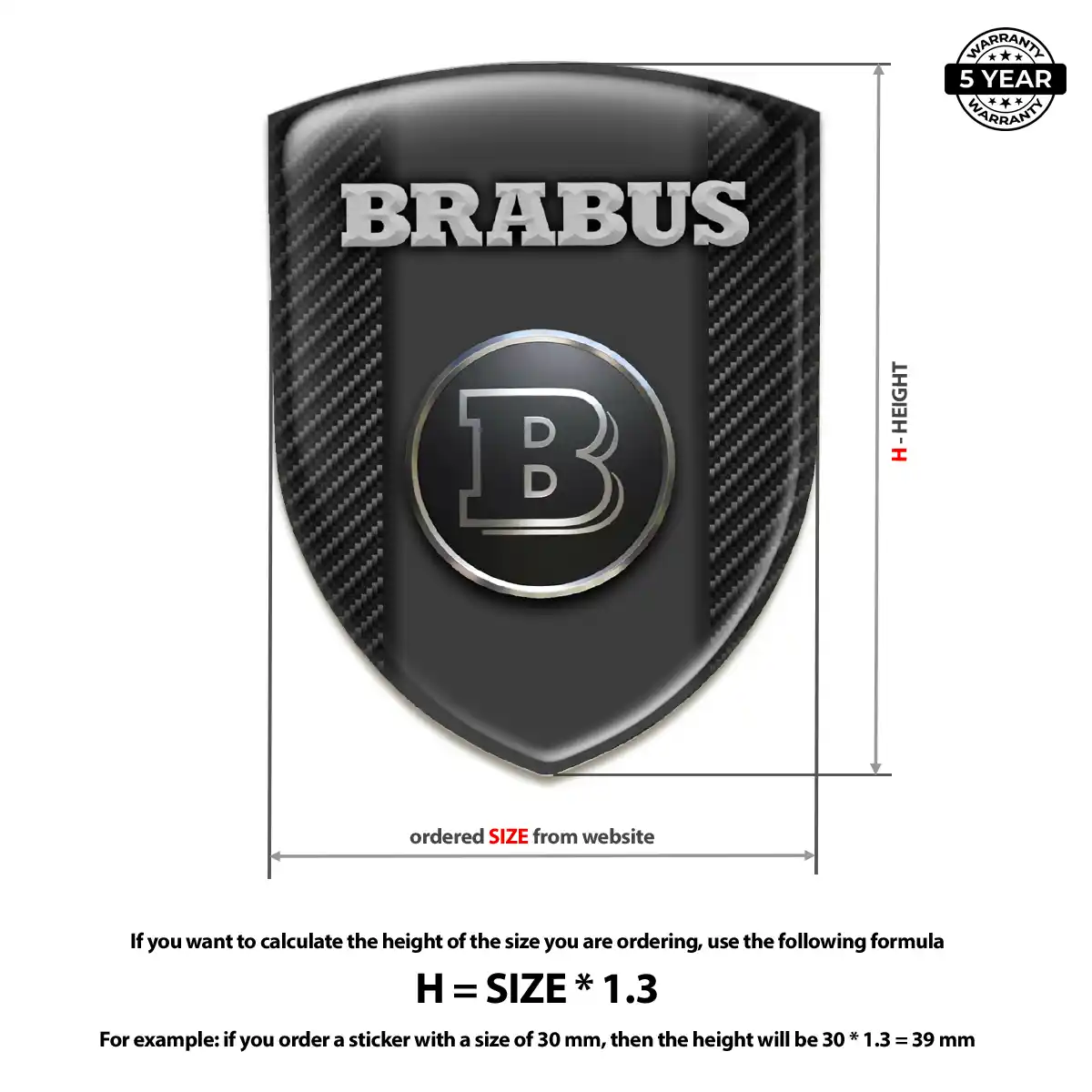 Mercedes Brabus Emblem Elite Finish