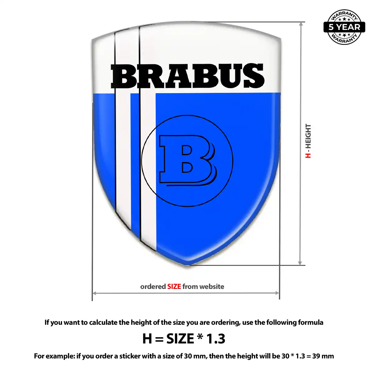 Mercedes Brabus Emblem Logo Badge Refined Design