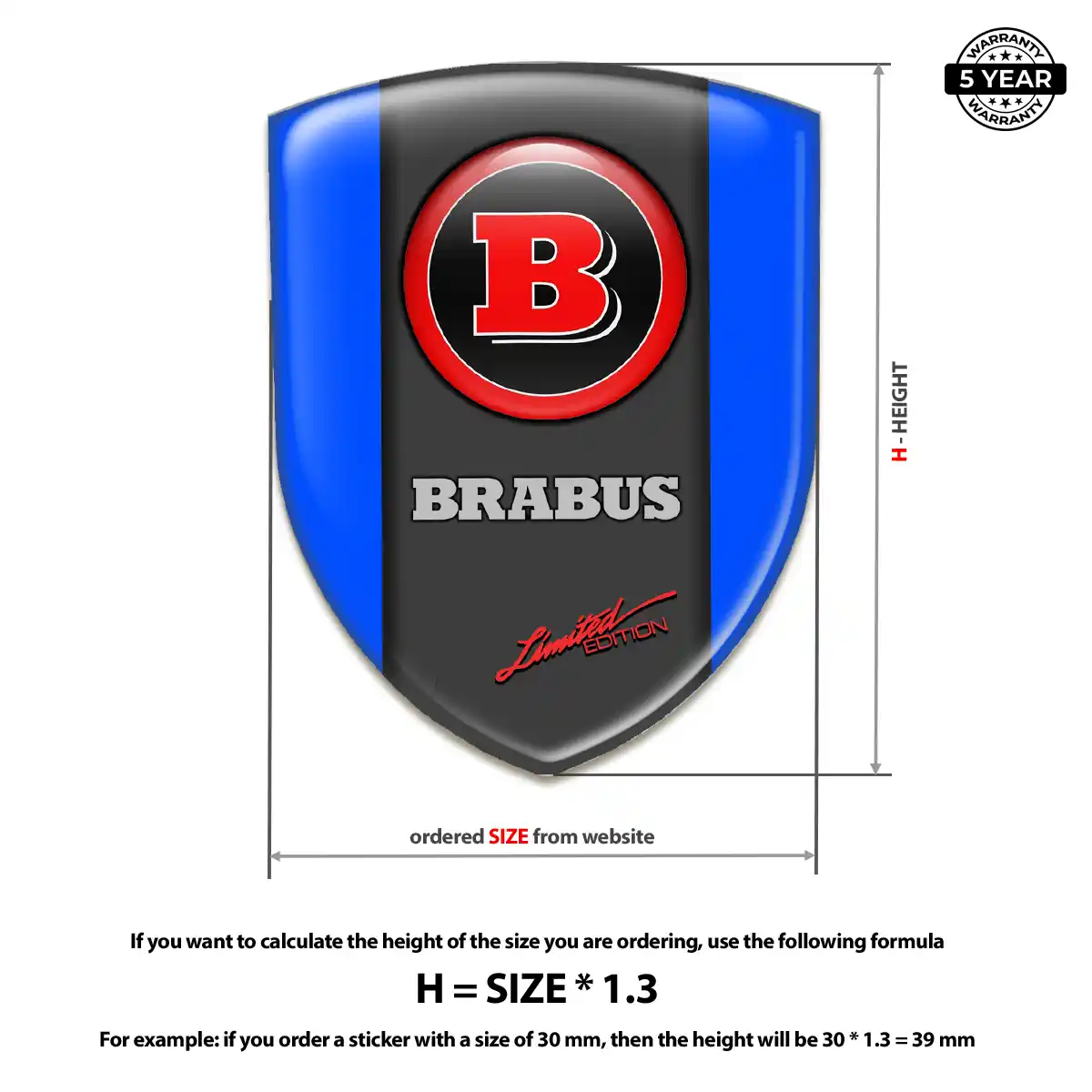 Mercedes Brabus Emblem Logo Badge Sleek Style
