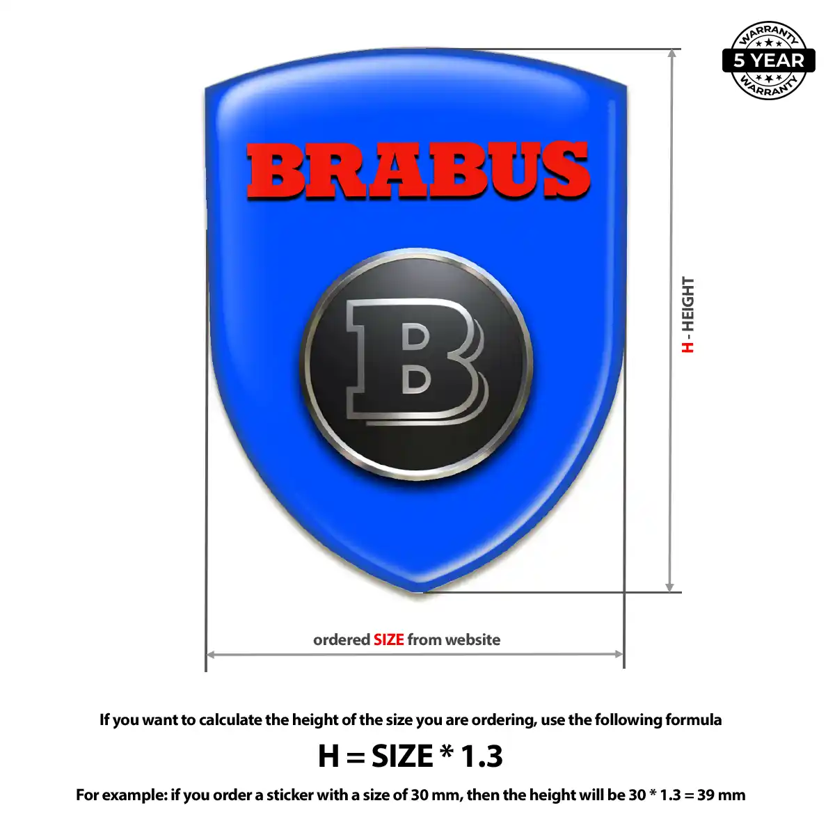 Mercedes Brabus Emblem Shield Refined Design