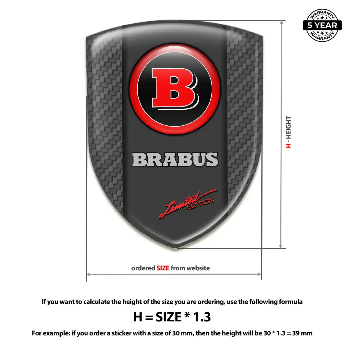 Mercedes Brabus Emblem Shield Sleek Style