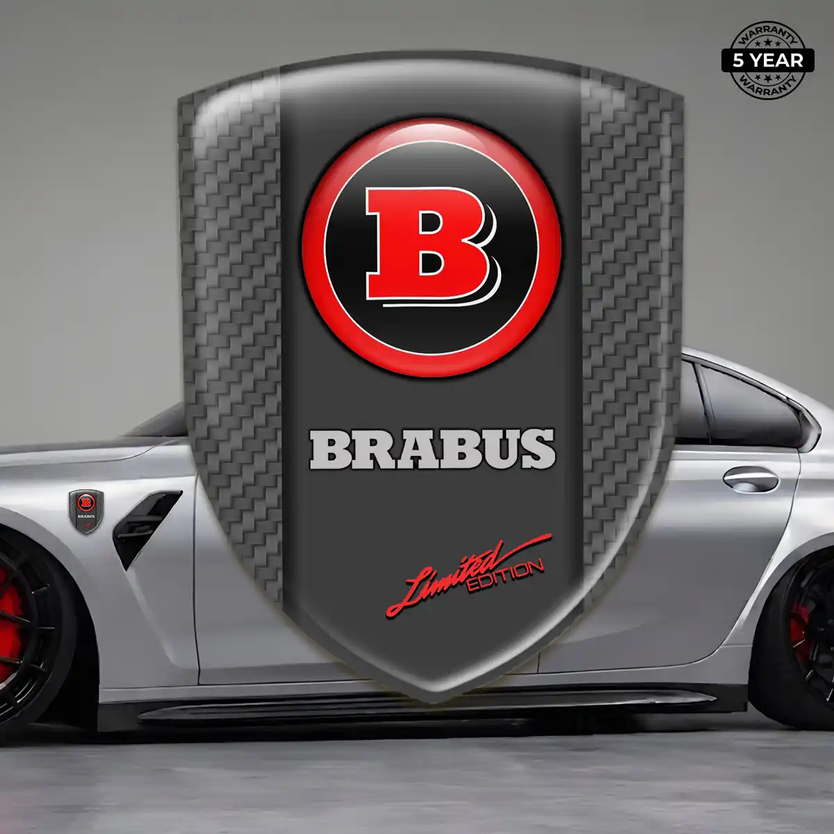 Mercedes Brabus Emblem Shield Sleek Style