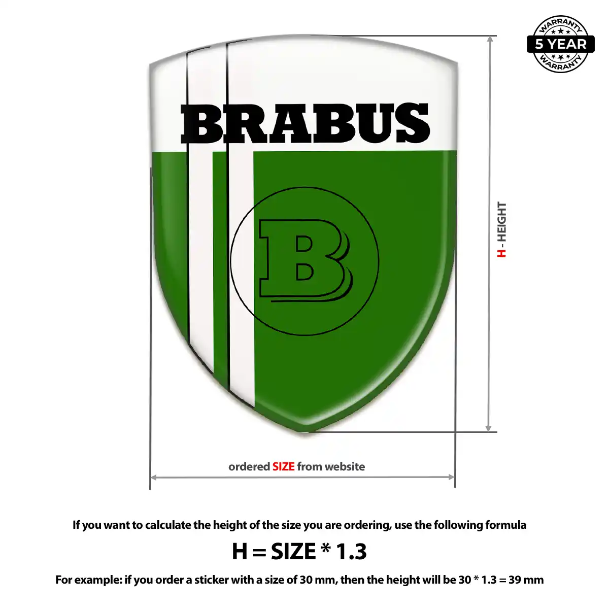 Mercedes Brabus Emblem Silicone Refined Design
