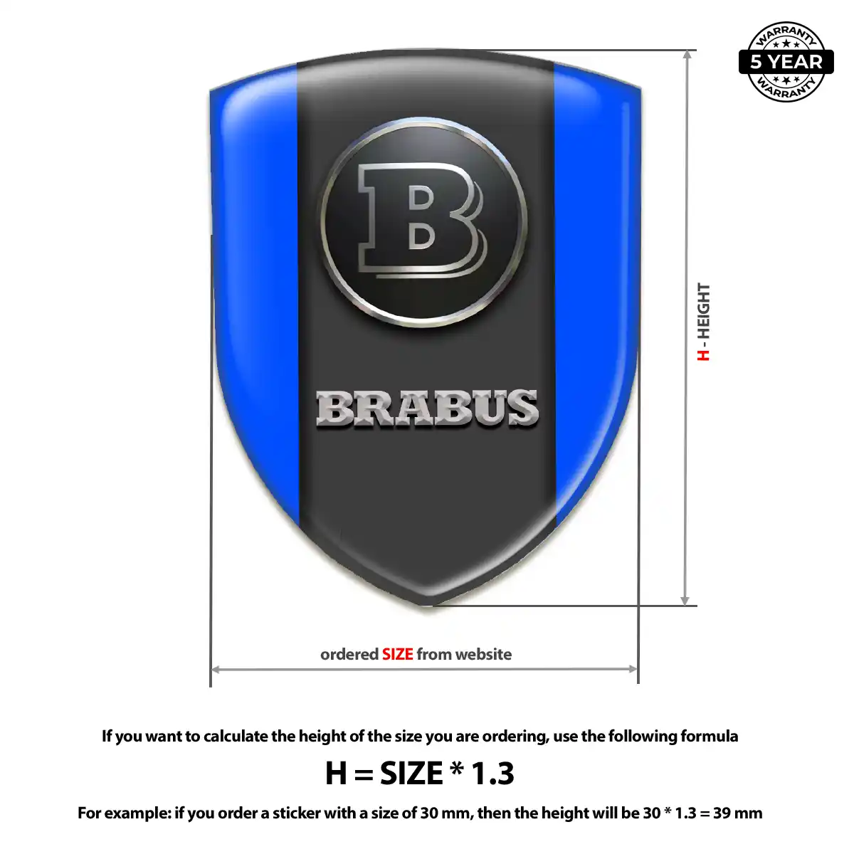 Mercedes Brabus Emblem Silicone Sleek Style
