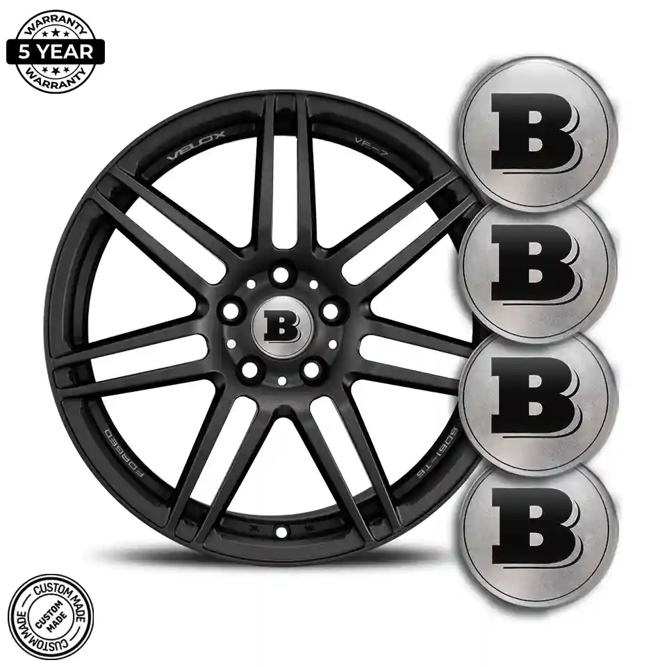 Mercedes BRABUS Emblem Wheel Center Caps High Quality