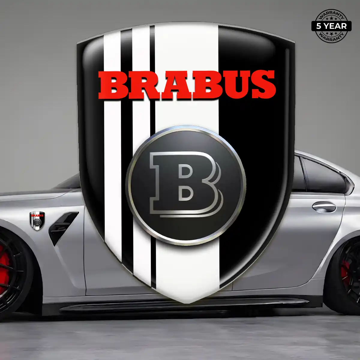 Mercedes Brabus Epoxy Domed Sticker Refined Design