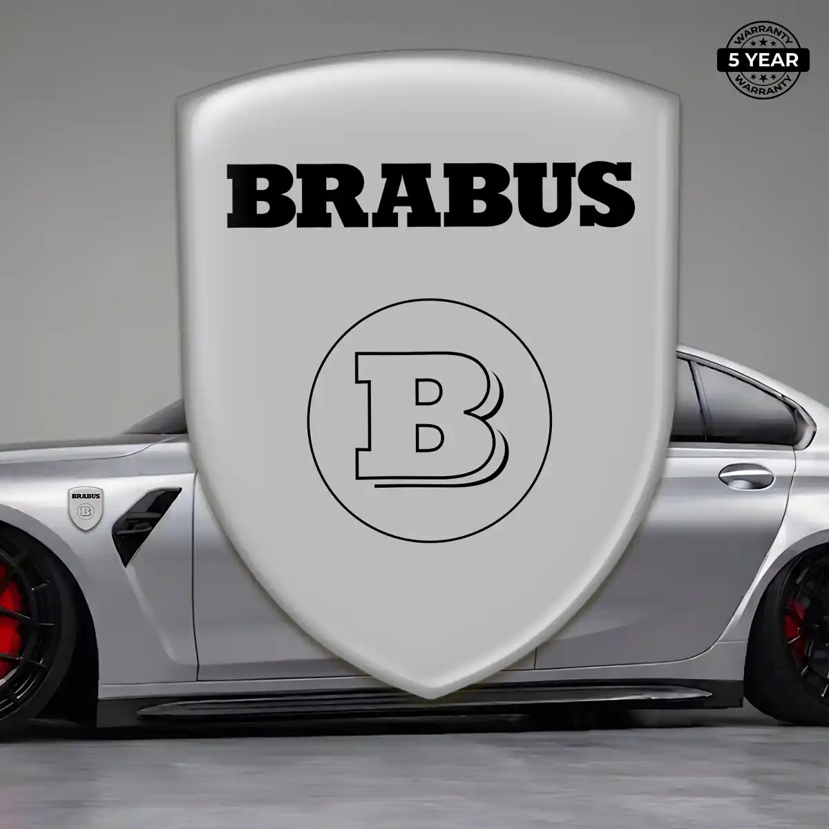 Mercedes Brabus Epoxy Domed Sticker Sleek Style