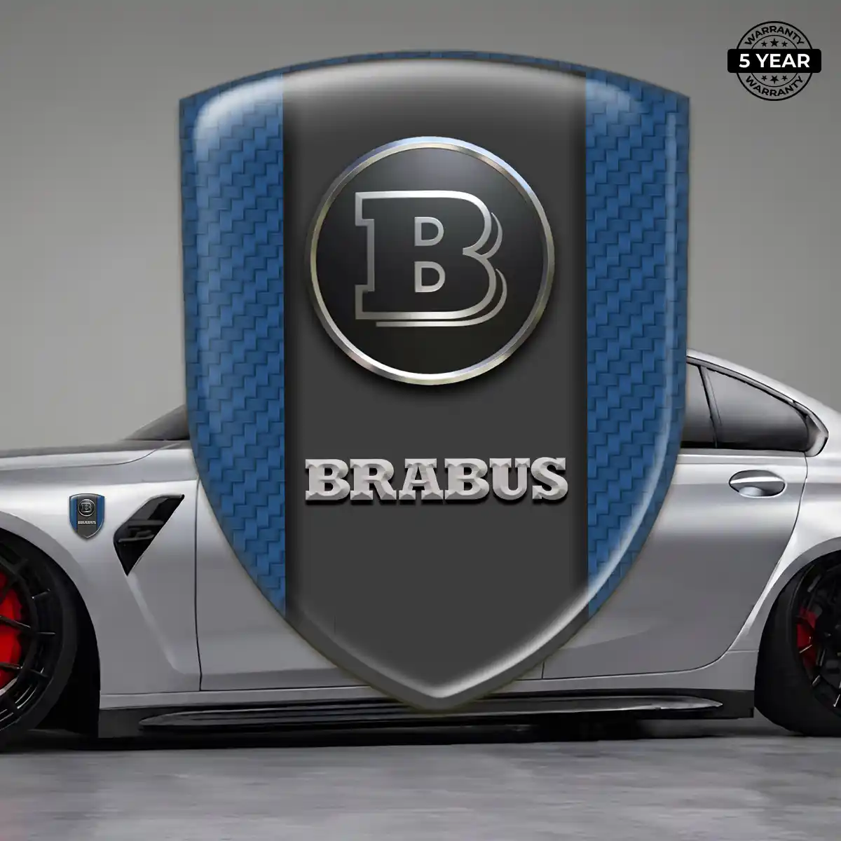 Mercedes Brabus Gel Badge Sticker Sleek Style
