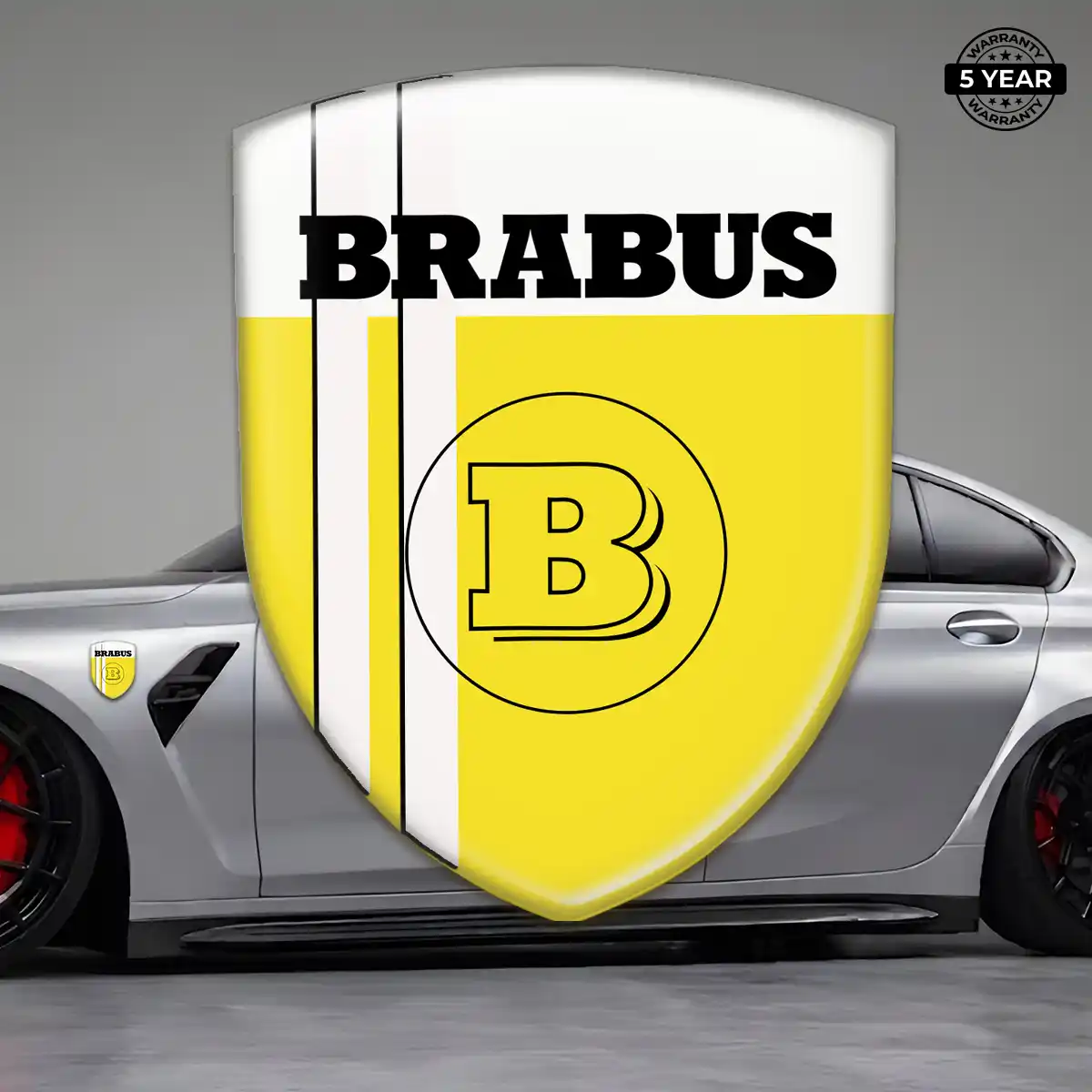 Mercedes Brabus Gel Emblem Sticker Refined Design