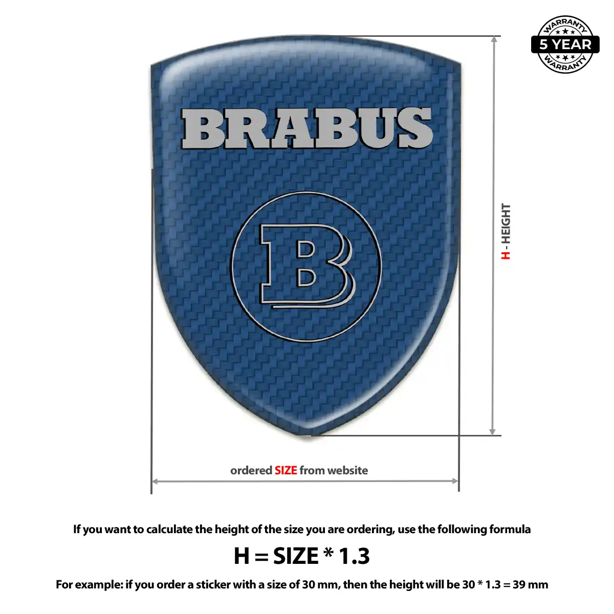 Mercedes Brabus Logo Badge Refined Design