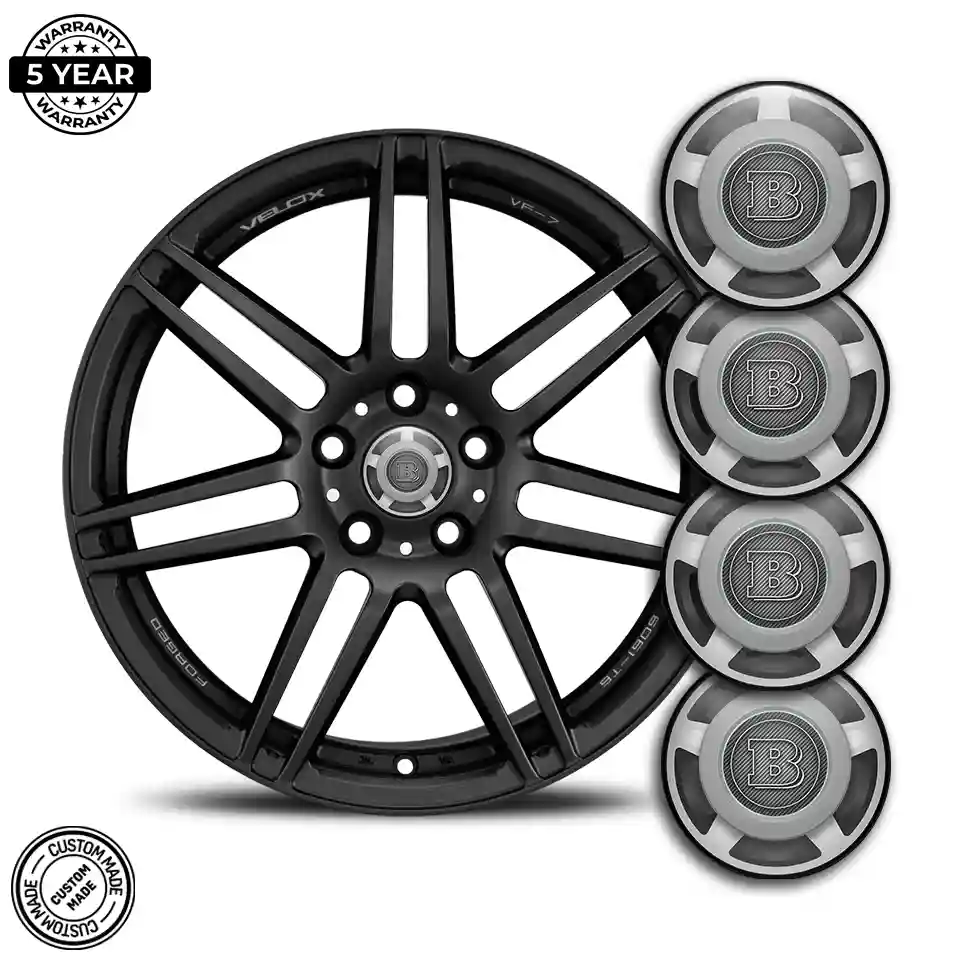 Mercedes BRABUS Logo Silicone Emblem Self-Adhesive Stylish Design