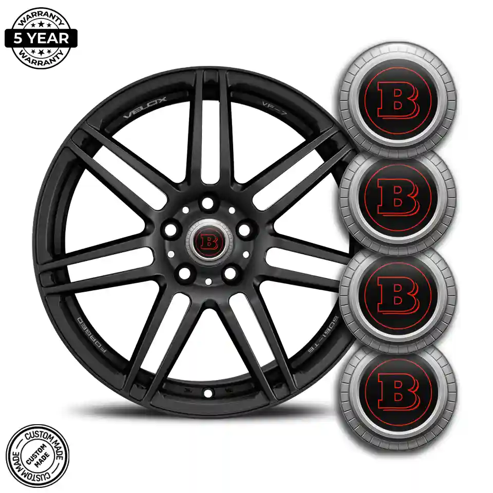 Mercedes BRABUS Logo Silicone Emblem Stylish Design
