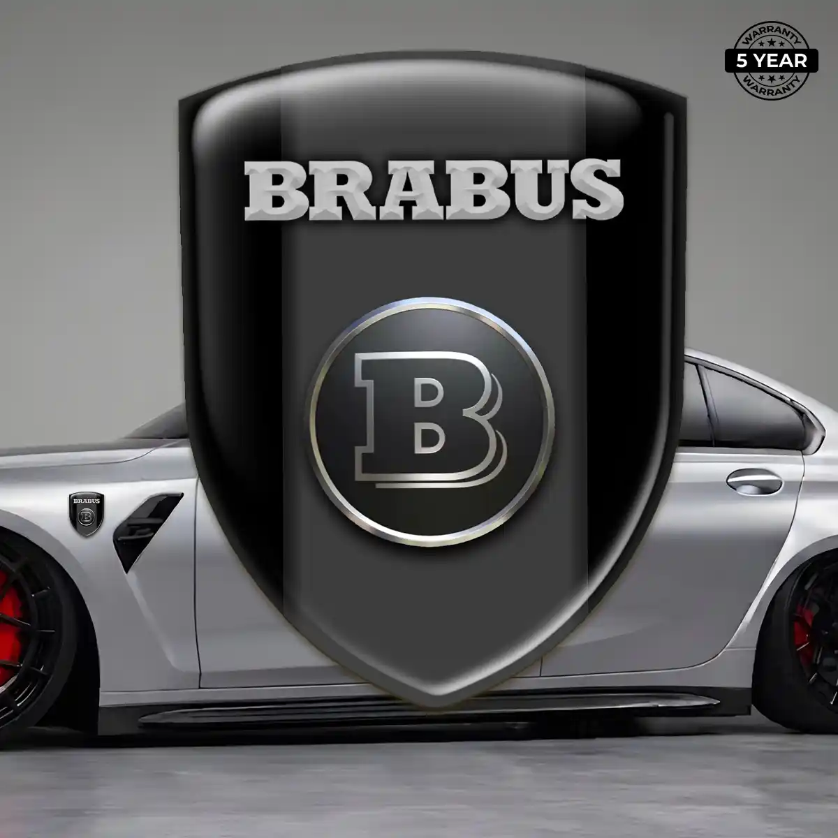 Mercedes Brabus Resin Badge Sticker Refined Design