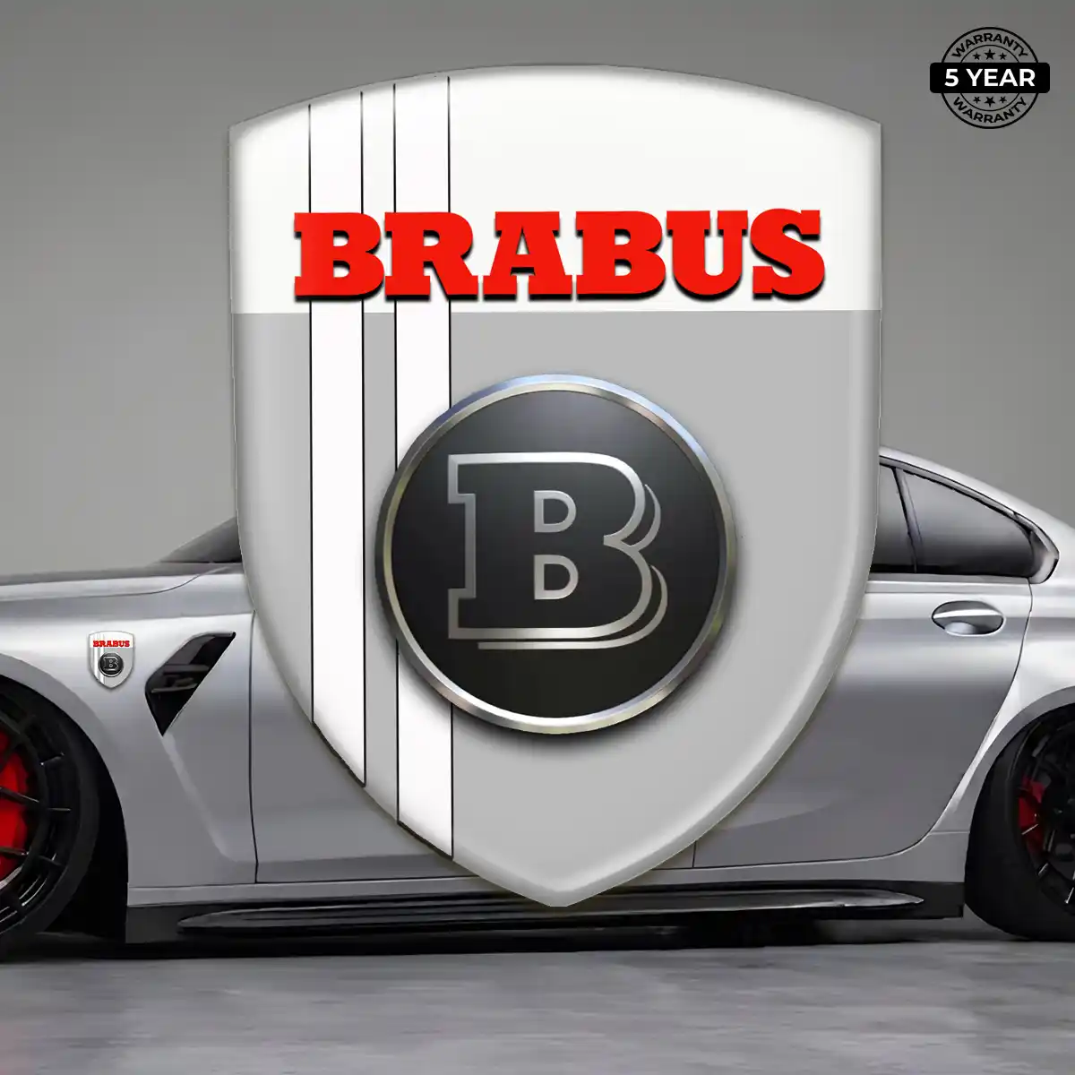 Mercedes Brabus Resin Domed Sticker Refined Design
