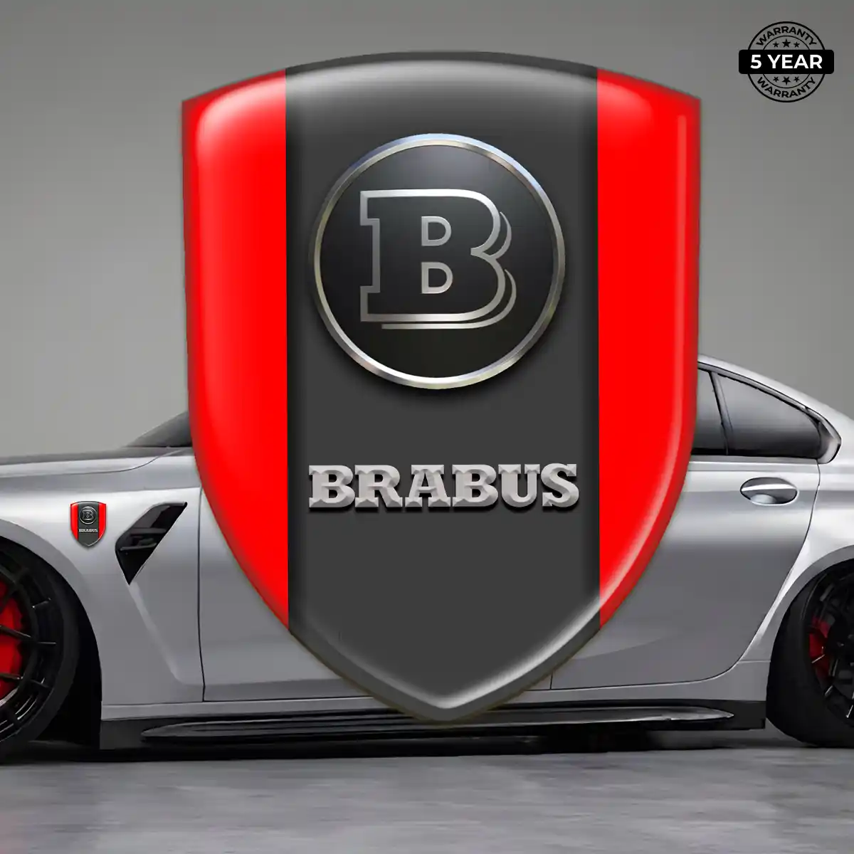 Mercedes Brabus Resin Domed Sticker Sleek Style