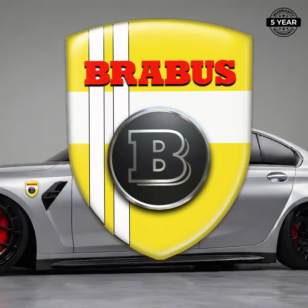 Mercedes Brabus Resin Emblem Sticker Refined Design