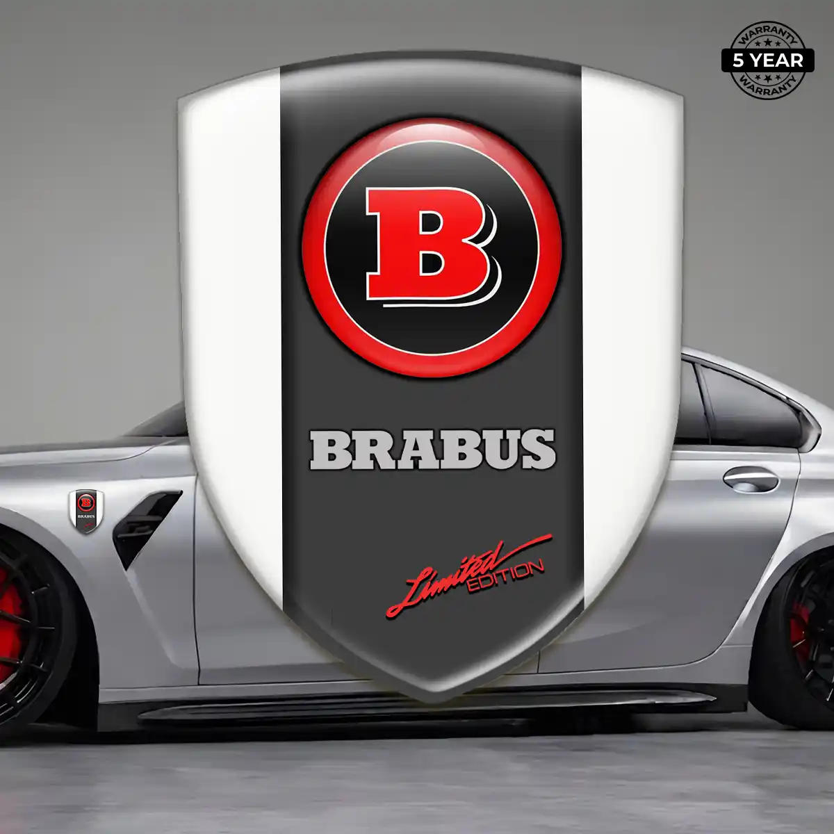 Mercedes Brabus Self Adhesive Emblem Sticker Sleek Style