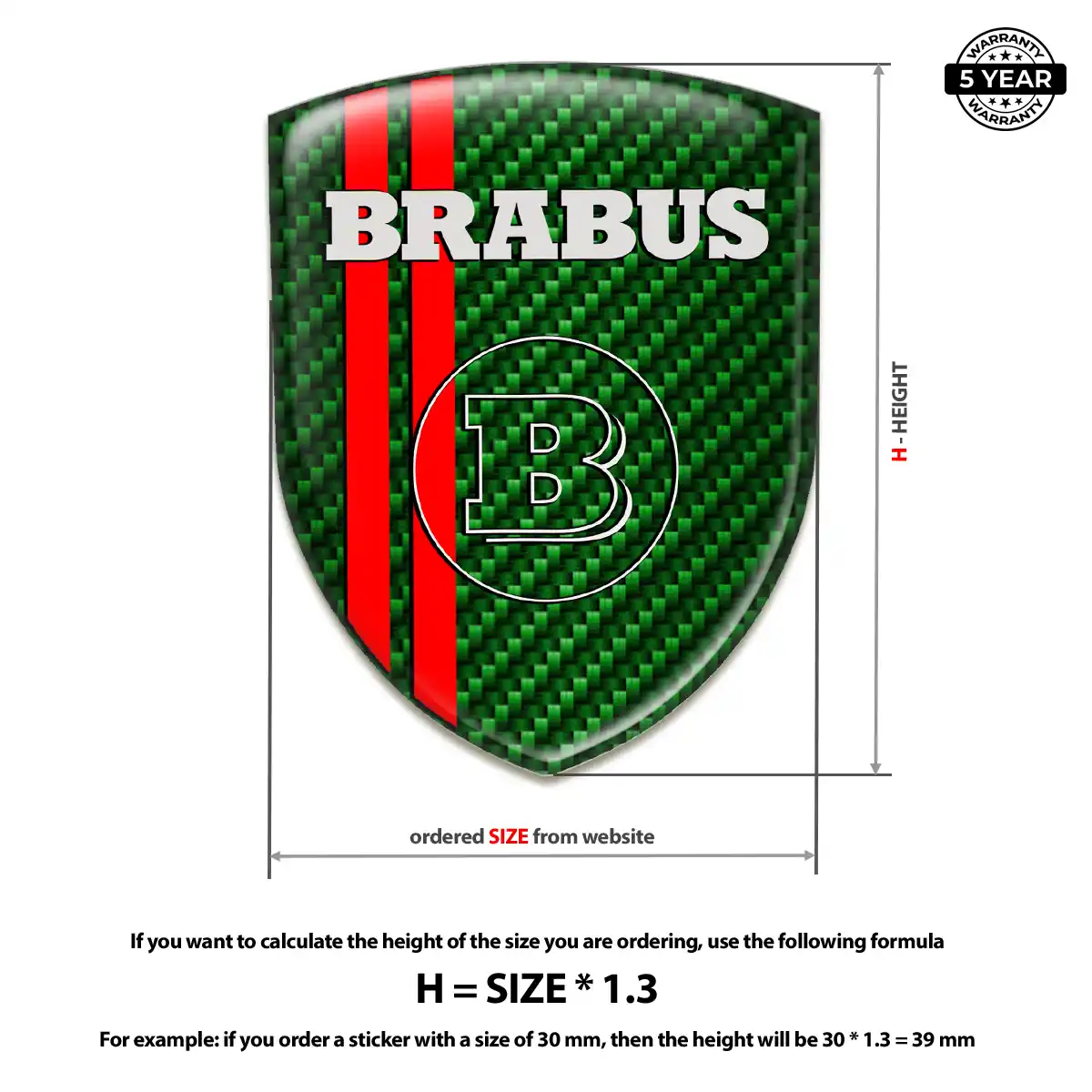 Mercedes Brabus Silicone Badge Refined Design