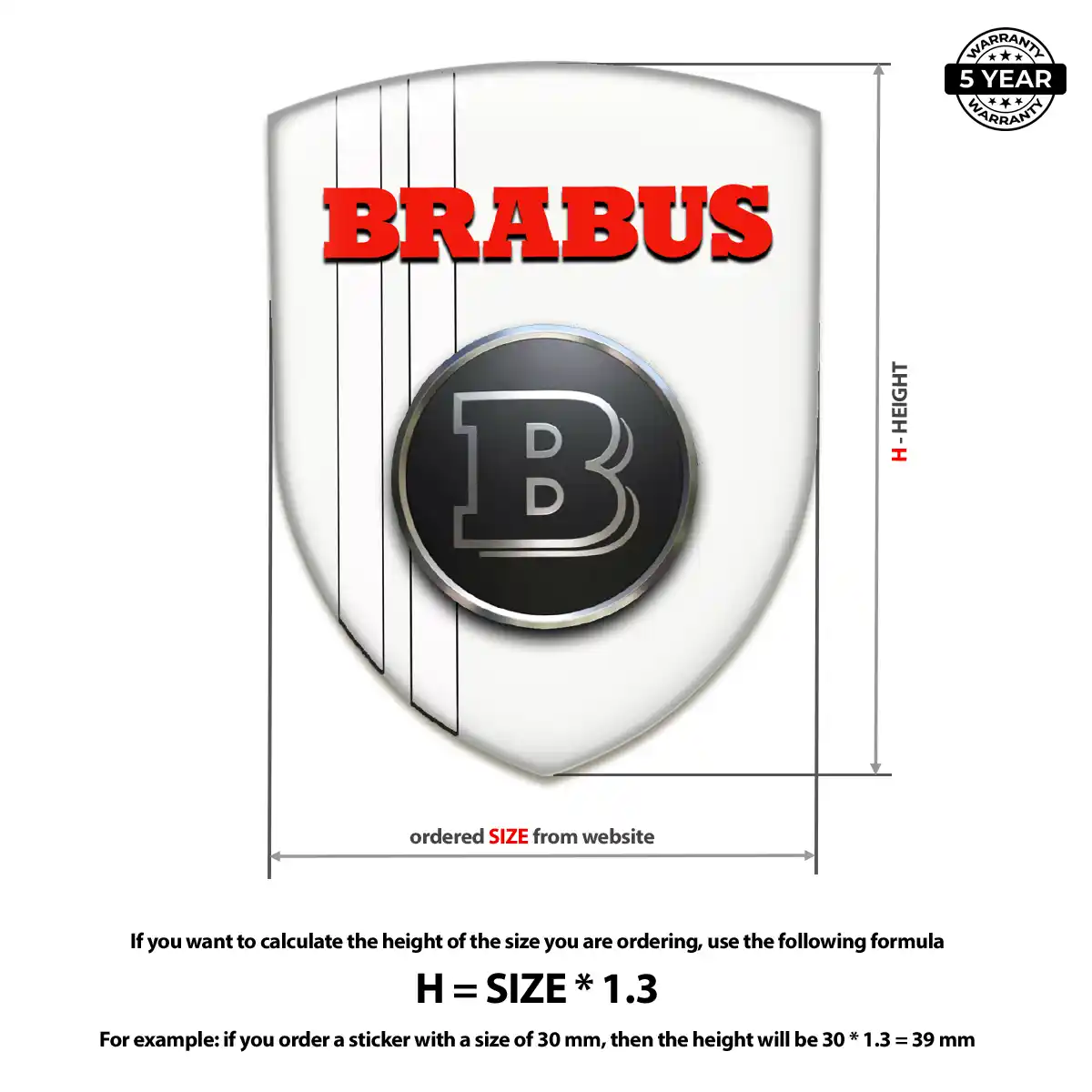 Mercedes Brabus Silicone Badge Sleek Style