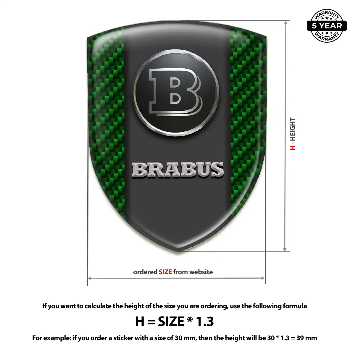 Mercedes Brabus Silicone Emblem Refined Design