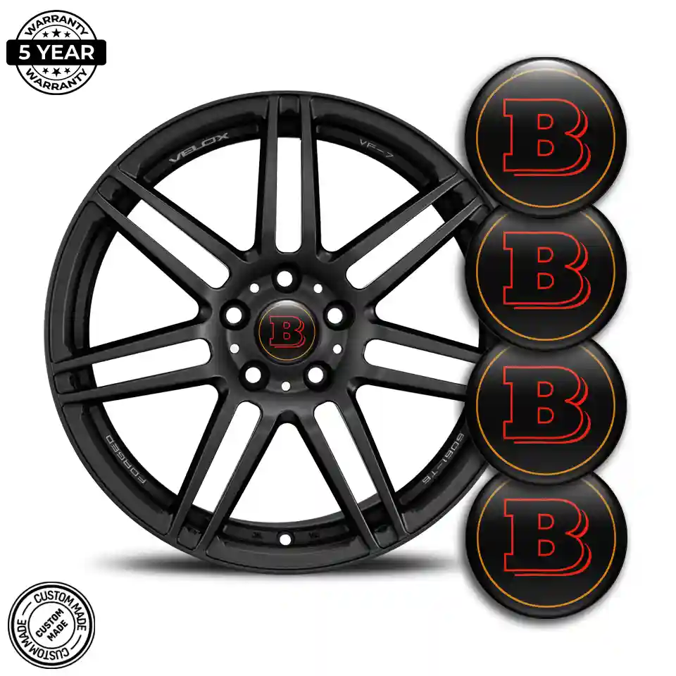 Mercedes BRABUS Silicone Emblem Self-Adhesive High Quality