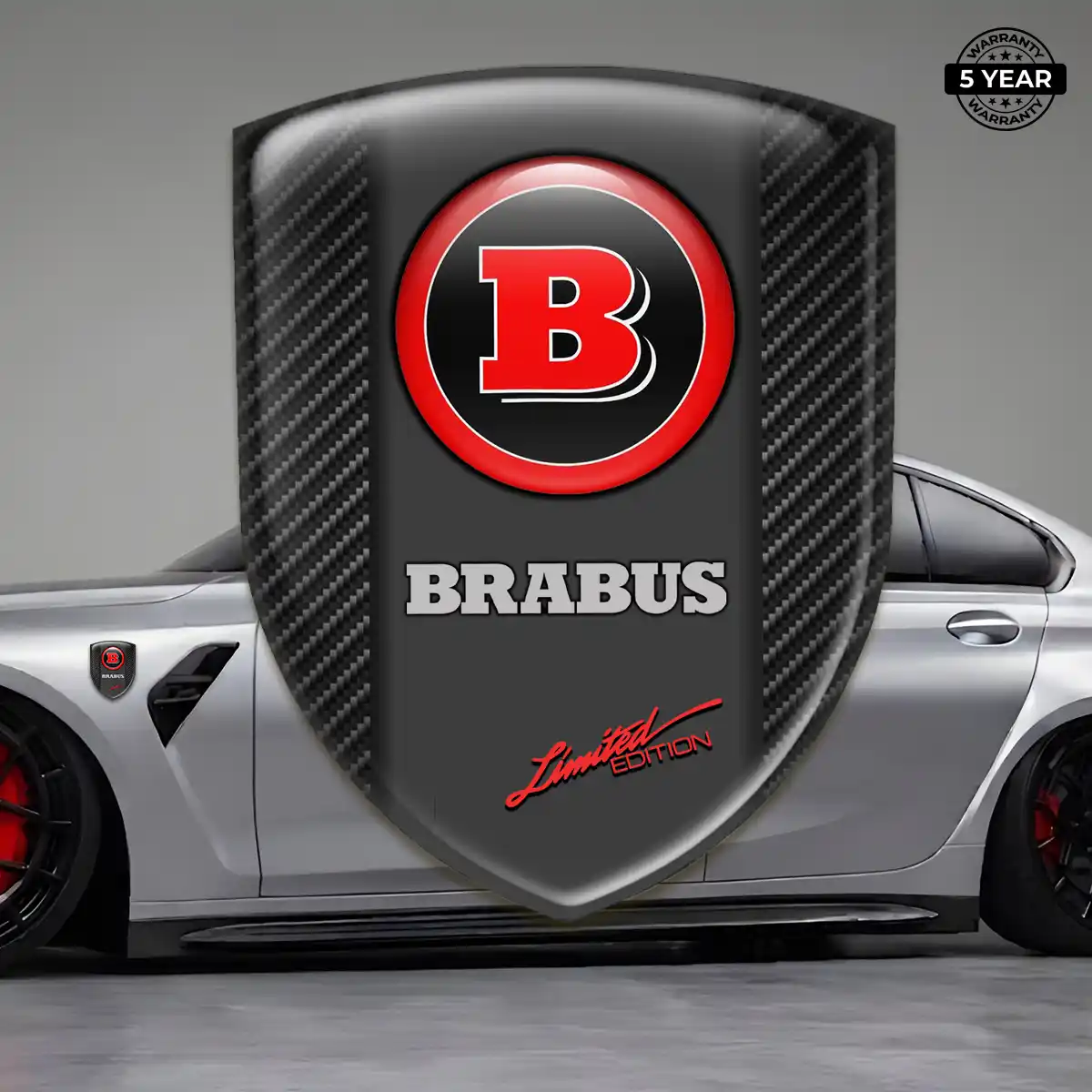 Mercedes Brabus Silicone Emblem Sleek Style