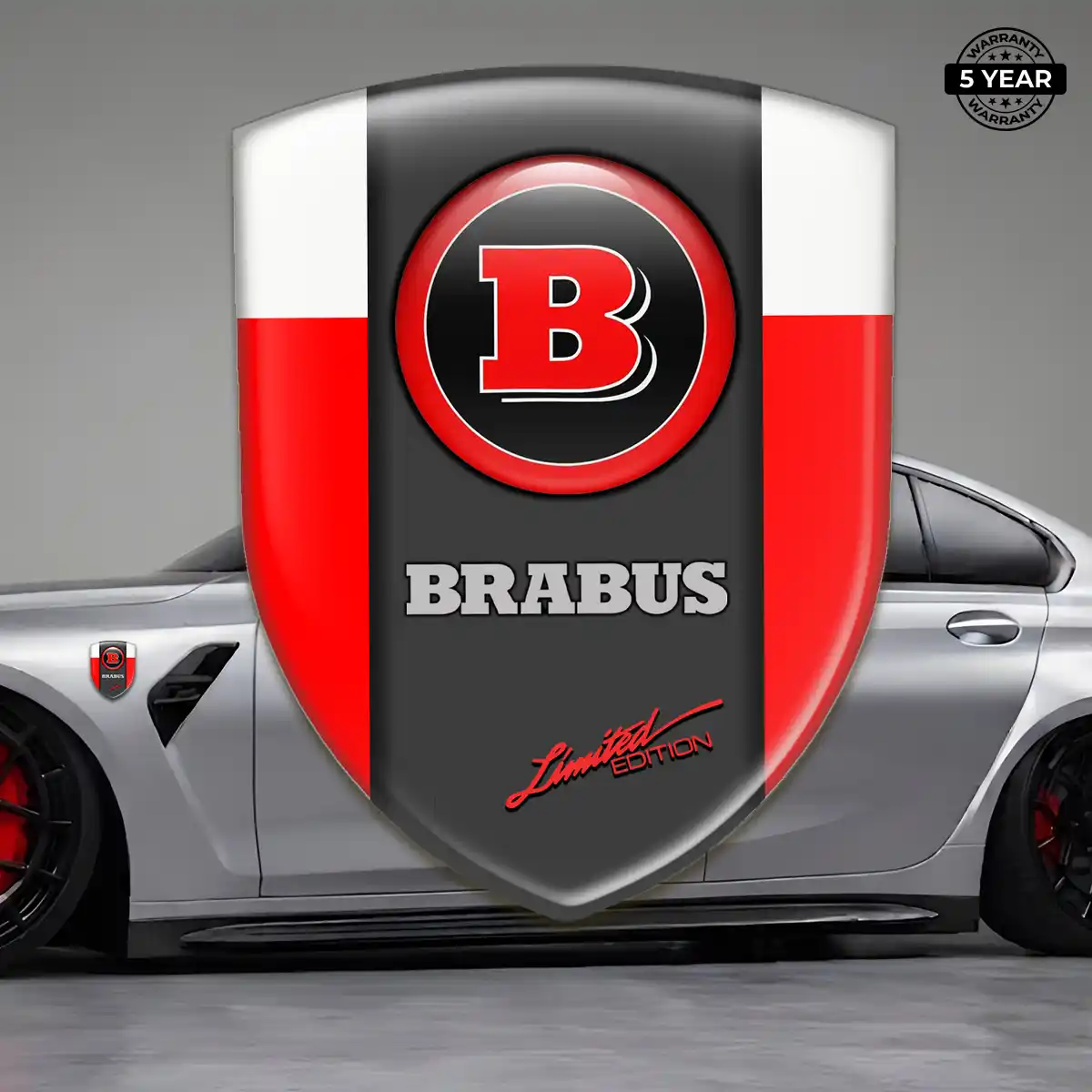 Mercedes Brabus Silicone Sticker Sleek Style