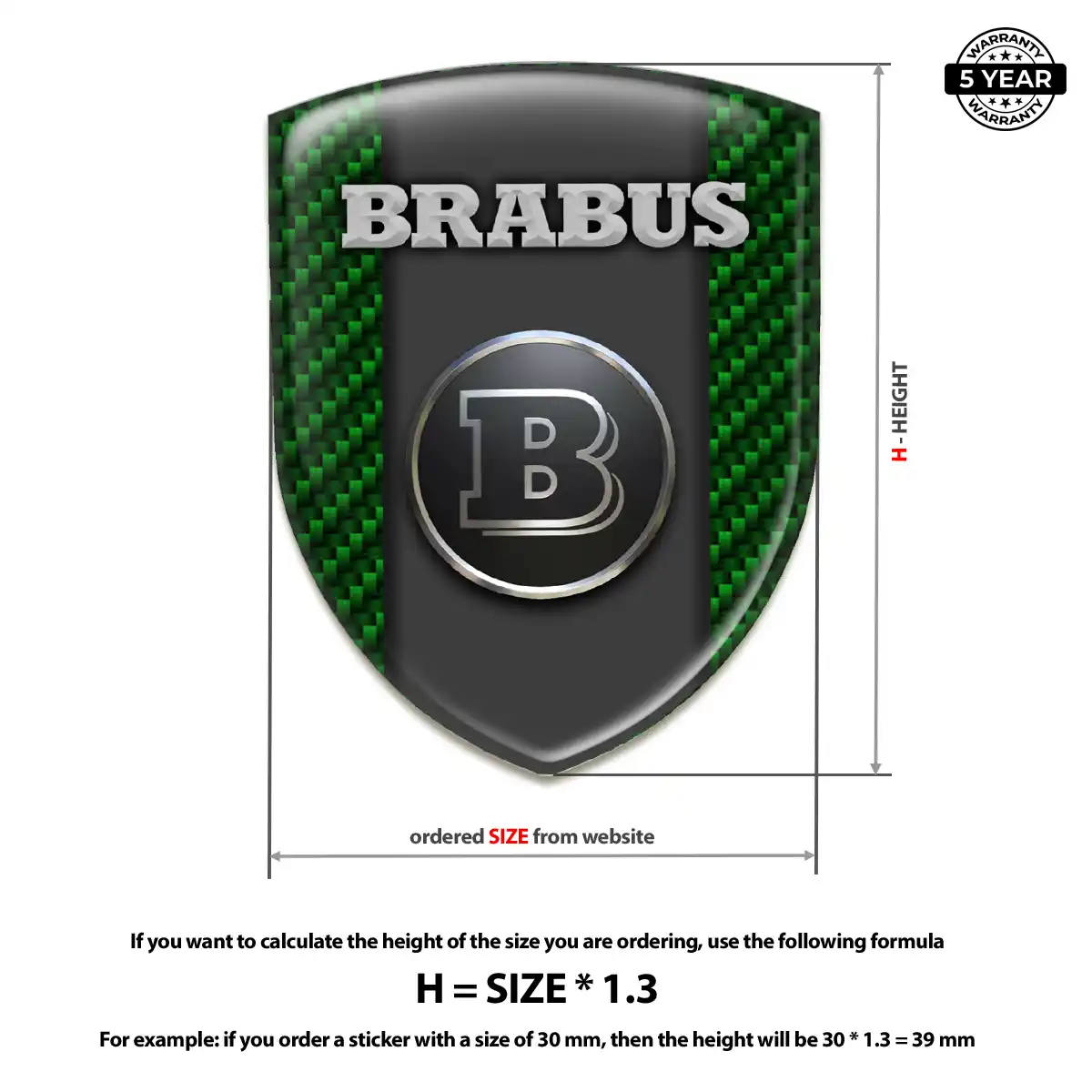 Mercedes Brabus Sticker Elite Finish