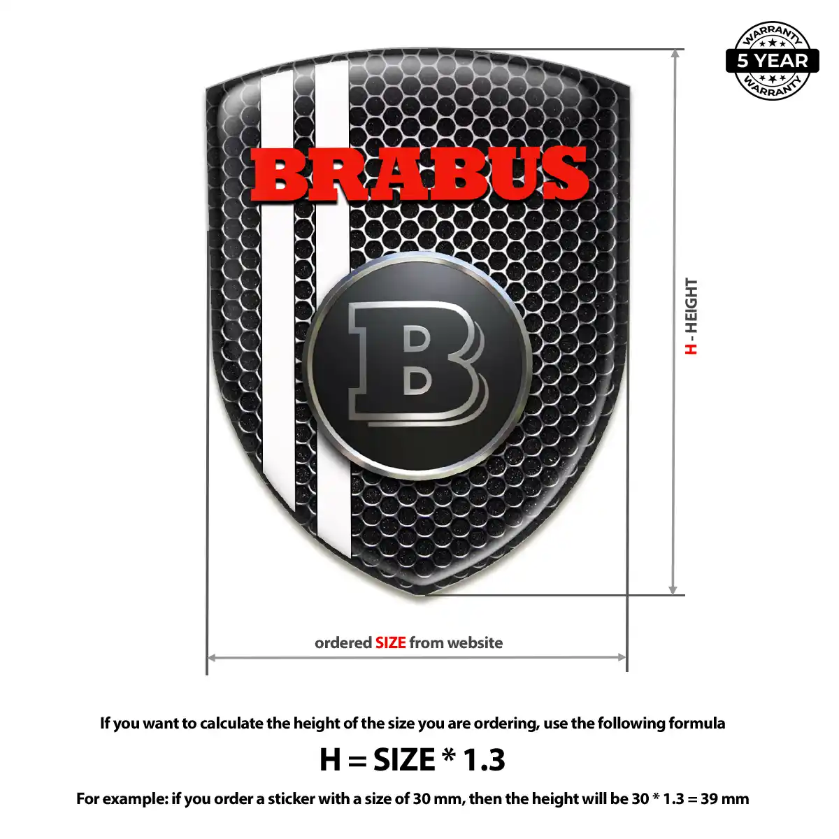 Mercedes Brabus Sticker Refined Design