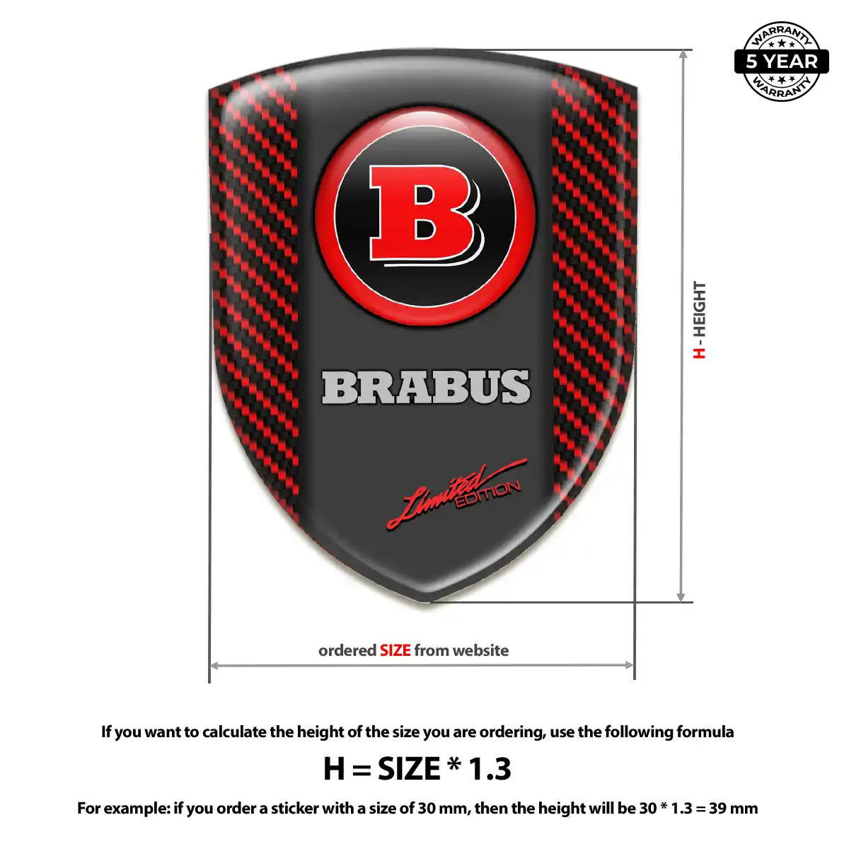 Mercedes Brabus Sticker Sleek Style