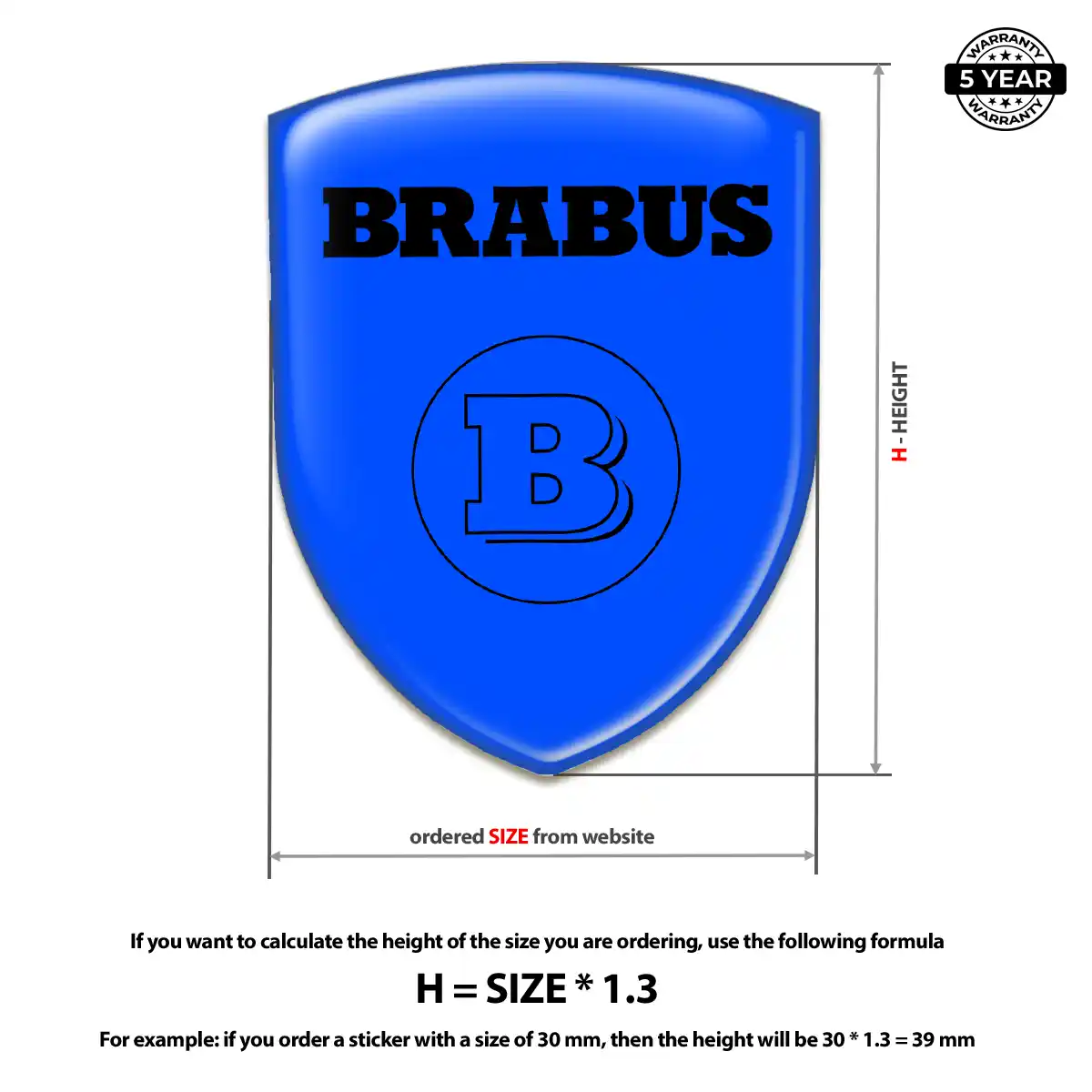 Mercedes Brabus Vehicle Logo Sticker Sleek Style