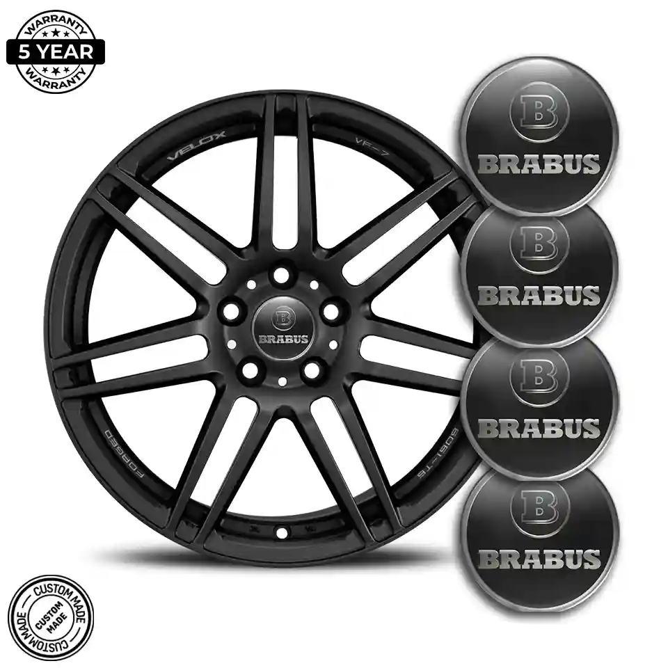 Mercedes BRABUS Wheel Emblem Self-Adhesive Stylish Design