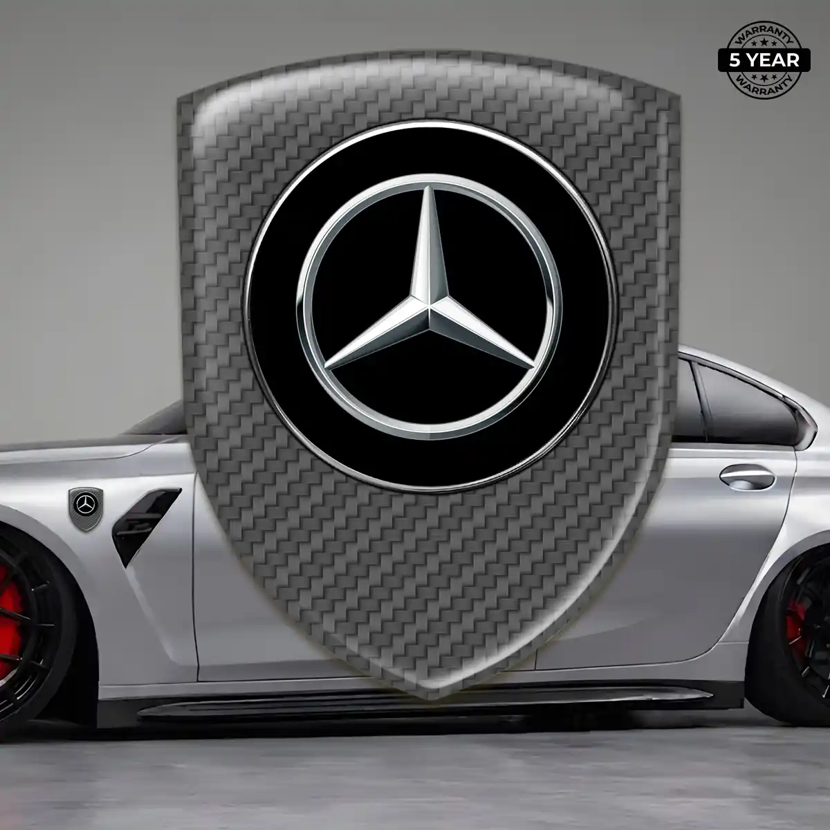 Mercedes Car Badge Sticker Elite Finish