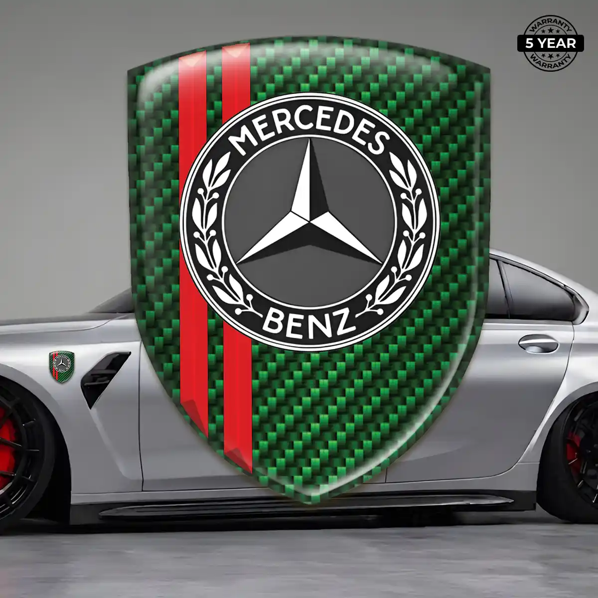 Mercedes Car Badge Sticker Refined Design