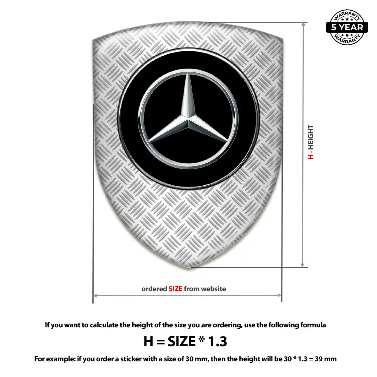 Mercedes Car Badge Sticker Sleek Style