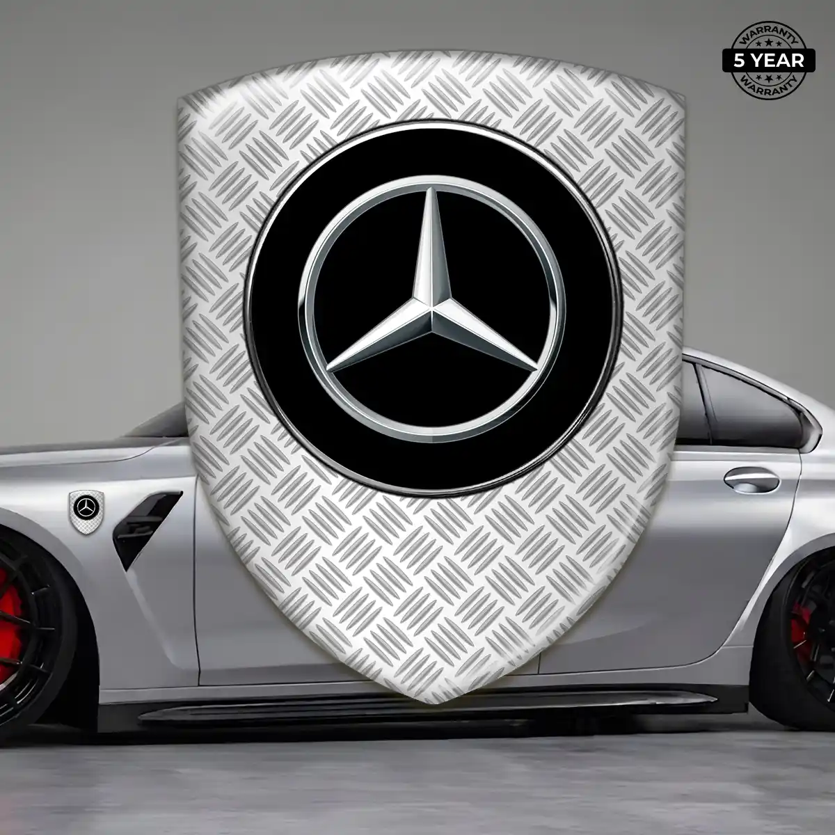 Mercedes Car Badge Sticker Sleek Style