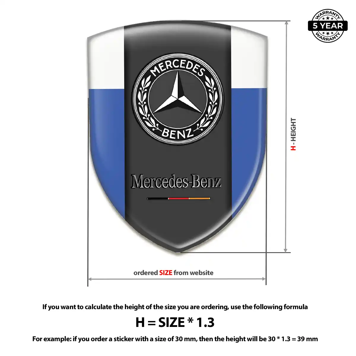 Mercedes Car Badge Sticker Superior Craft
