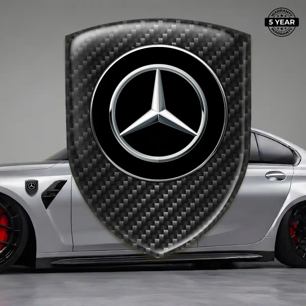 Mercedes Car Emblem Decal Elite Finish