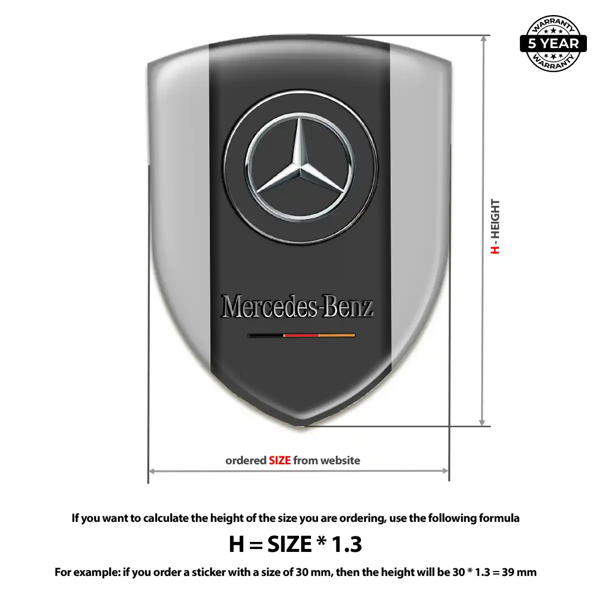 Mercedes Car Emblem Decal Prime Quality