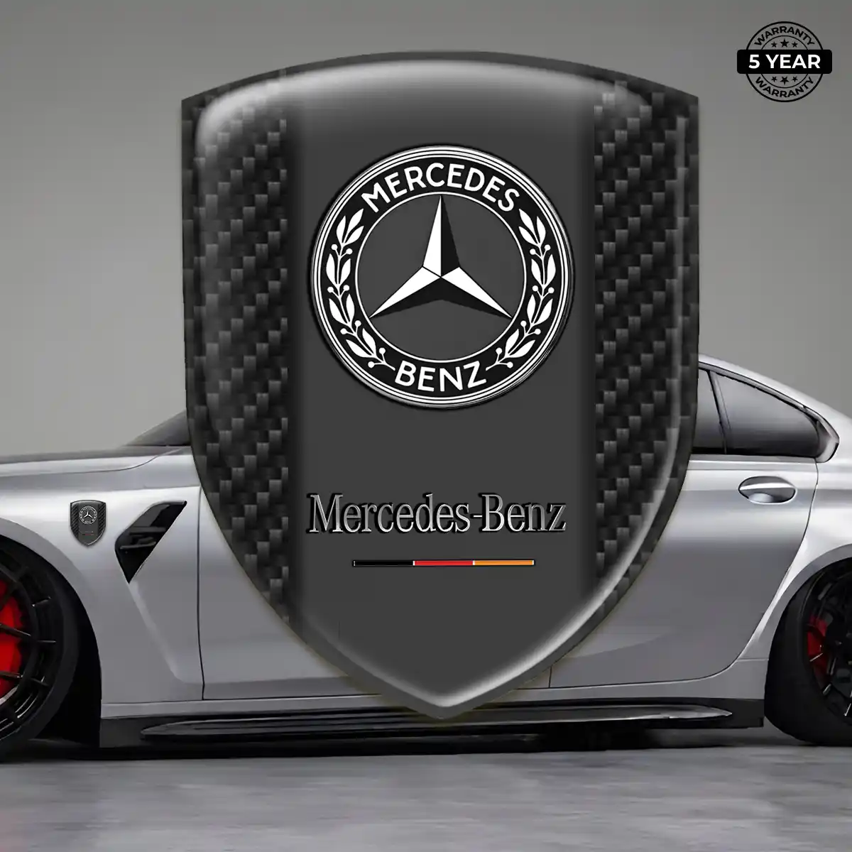 Mercedes Car Emblem Decal Refined Design