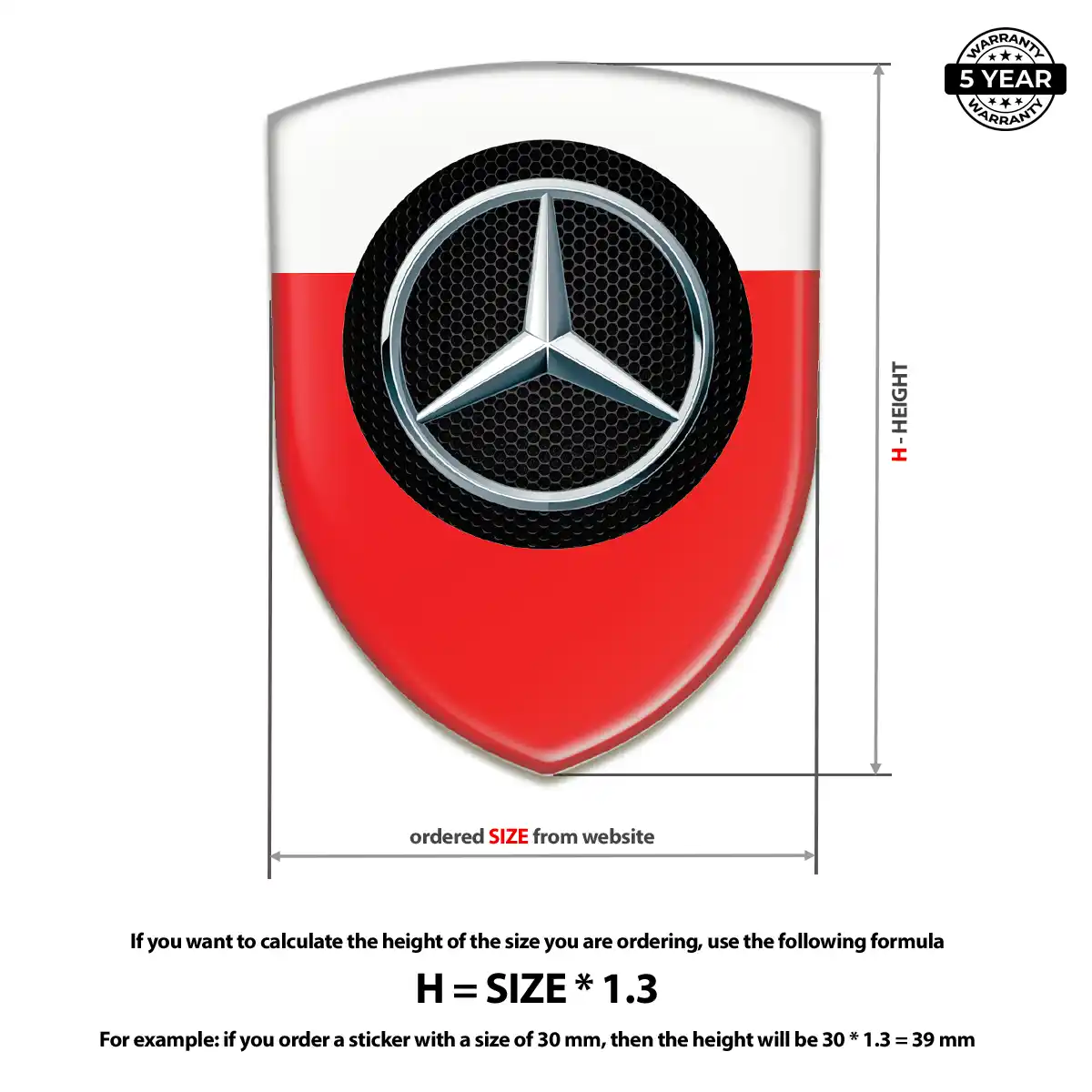 Mercedes Car Emblem Decal Signature Grade