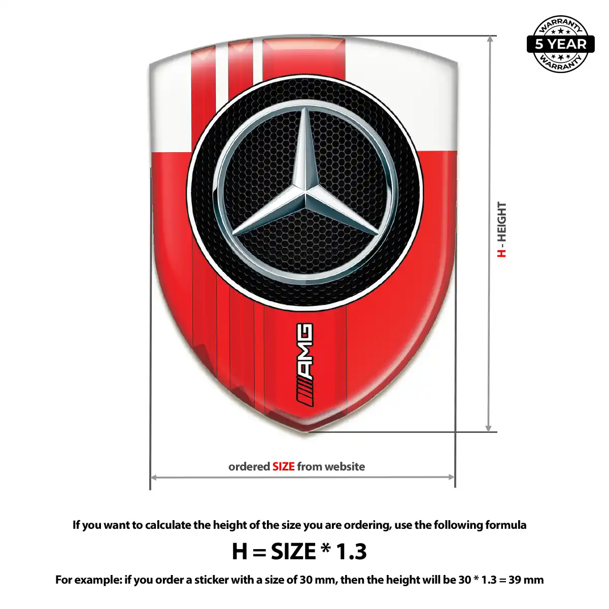 Mercedes Car Emblem Decal Sleek Style