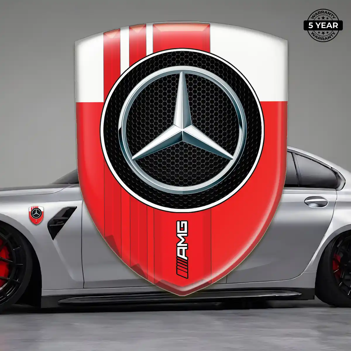 Mercedes Car Emblem Decal Sleek Style