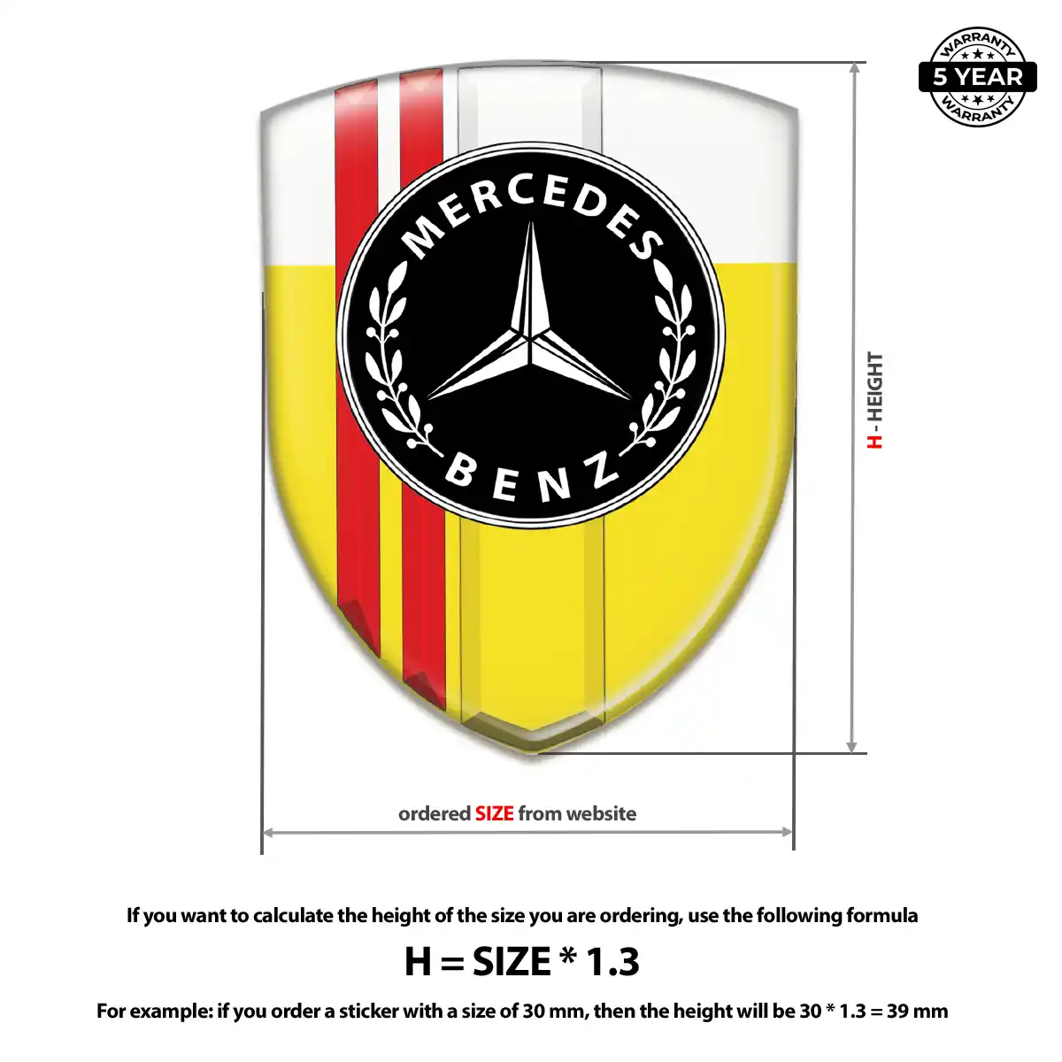 Mercedes Car Emblem Overlay Elite Finish