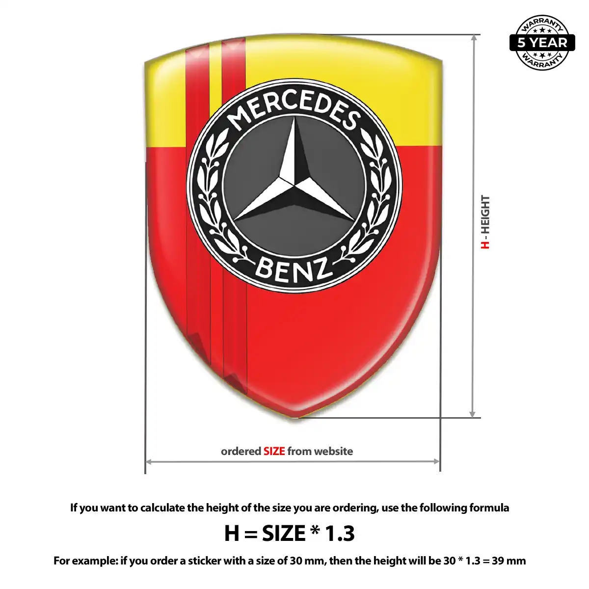Mercedes Car Emblem Overlay Prime Quality