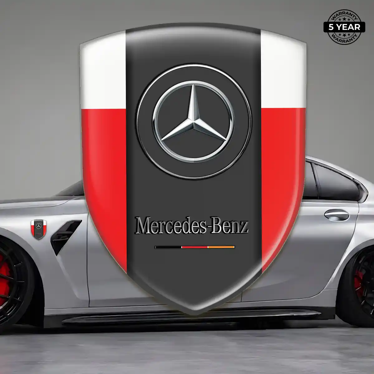 Mercedes Car Emblem Overlay Refined Design